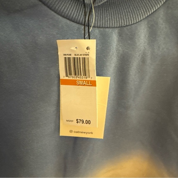 Oat NY NWT Ombre Blue Sweater Cowl Neck Size Small - Picture 7 of 7